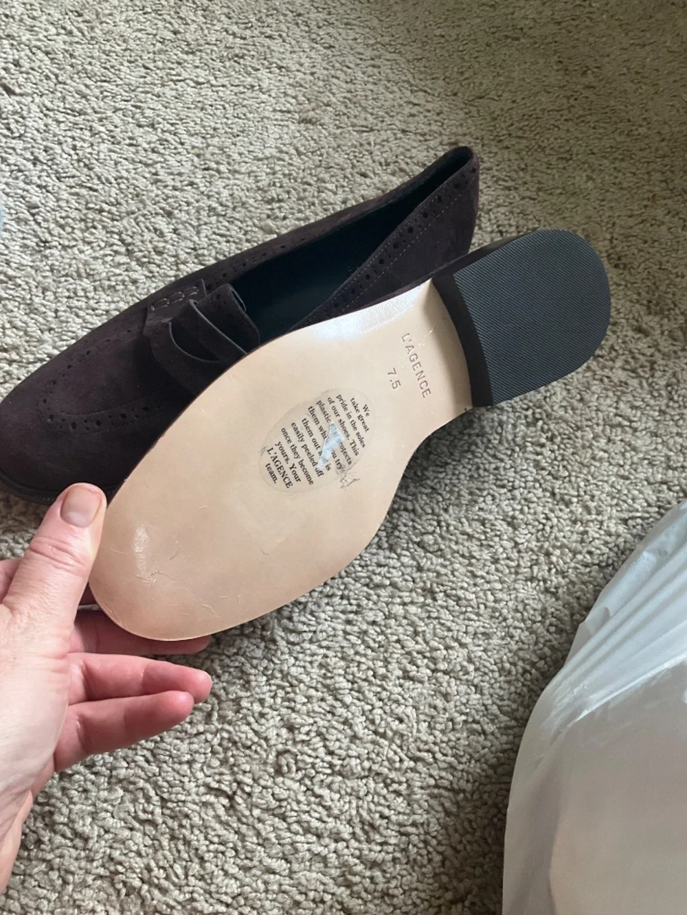 Suede Penny Loafers in Dark Brown - Women